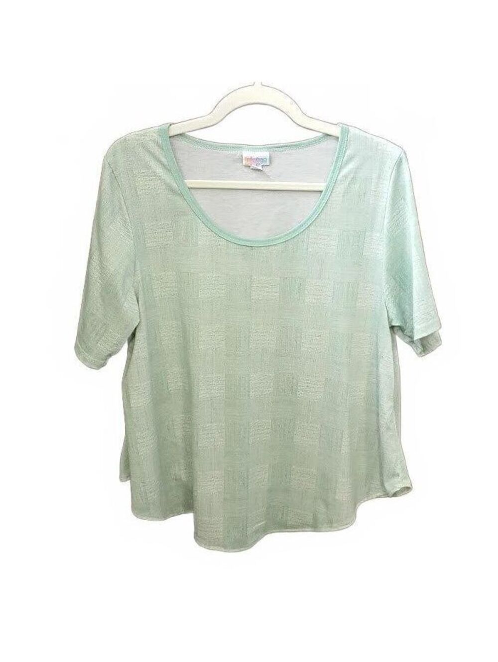 LuLaRoe Mint Green Short Sleeve Top Size XL